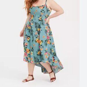 Torrid Maxi Challis High-Low Dress